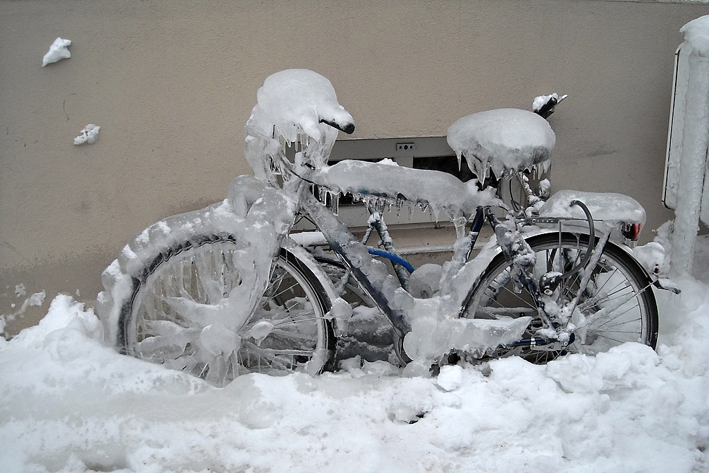 Image Credit: Mozzihh https://commons.wikimedia.org/wiki/File:Bike_in_ice_1012-0410.jpg